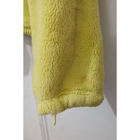 Free People movement women medium HIT THE SLOPES lime green fuzz sweater jacket - Picture 3 of 7